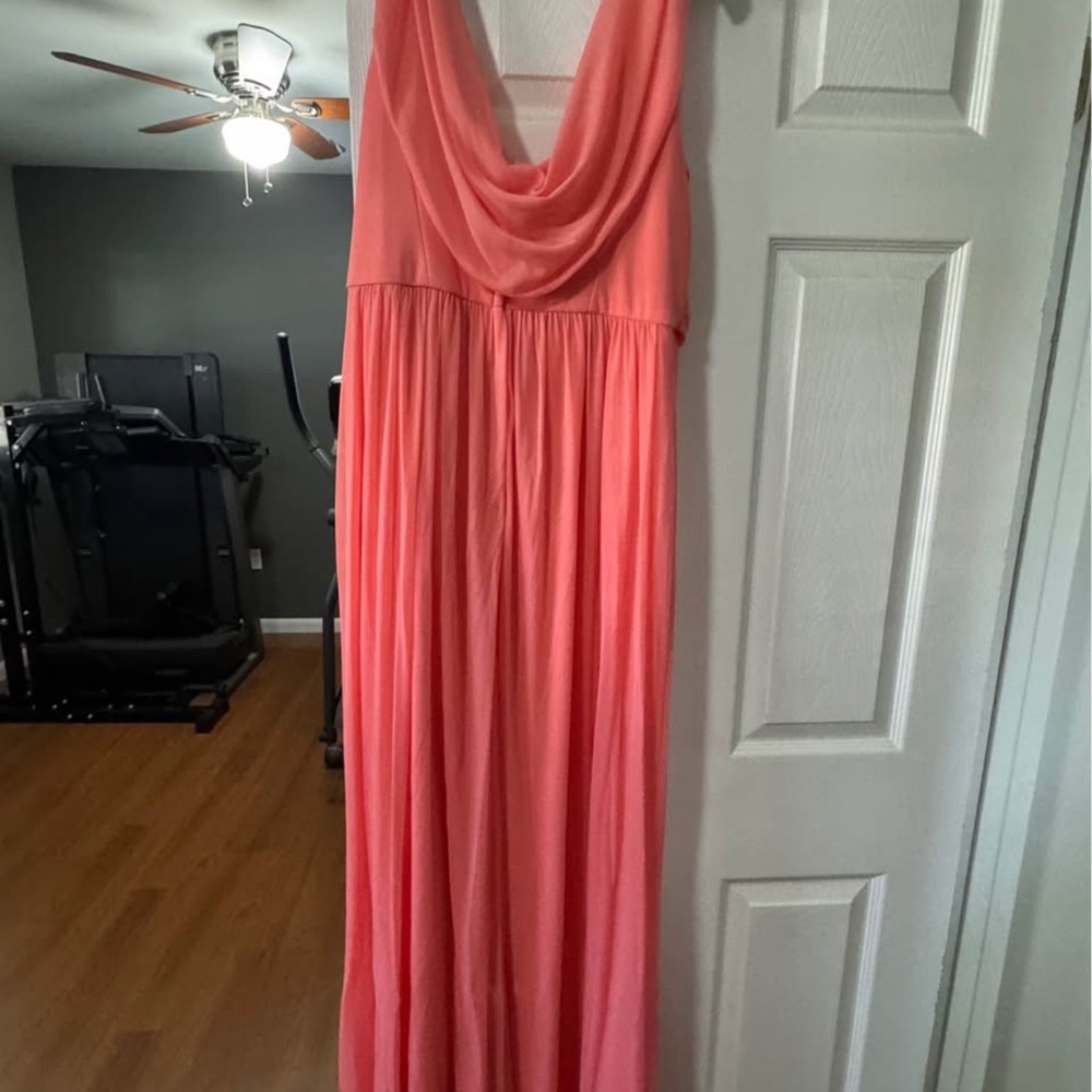 David's Bridal Coral Sleeveless Dress